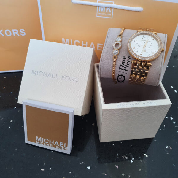 סט שעון מייקל קורס וצמיד Michael Kors MK3727C
