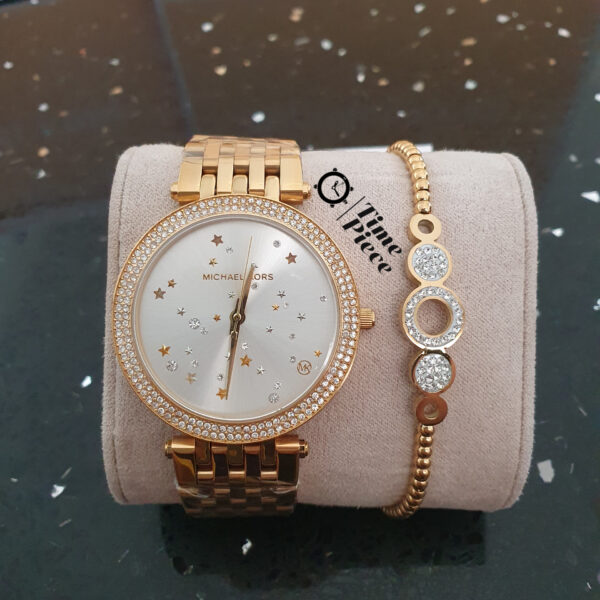 סט שעון מייקל קורס וצמיד לנשים Michael Kors MK3727C